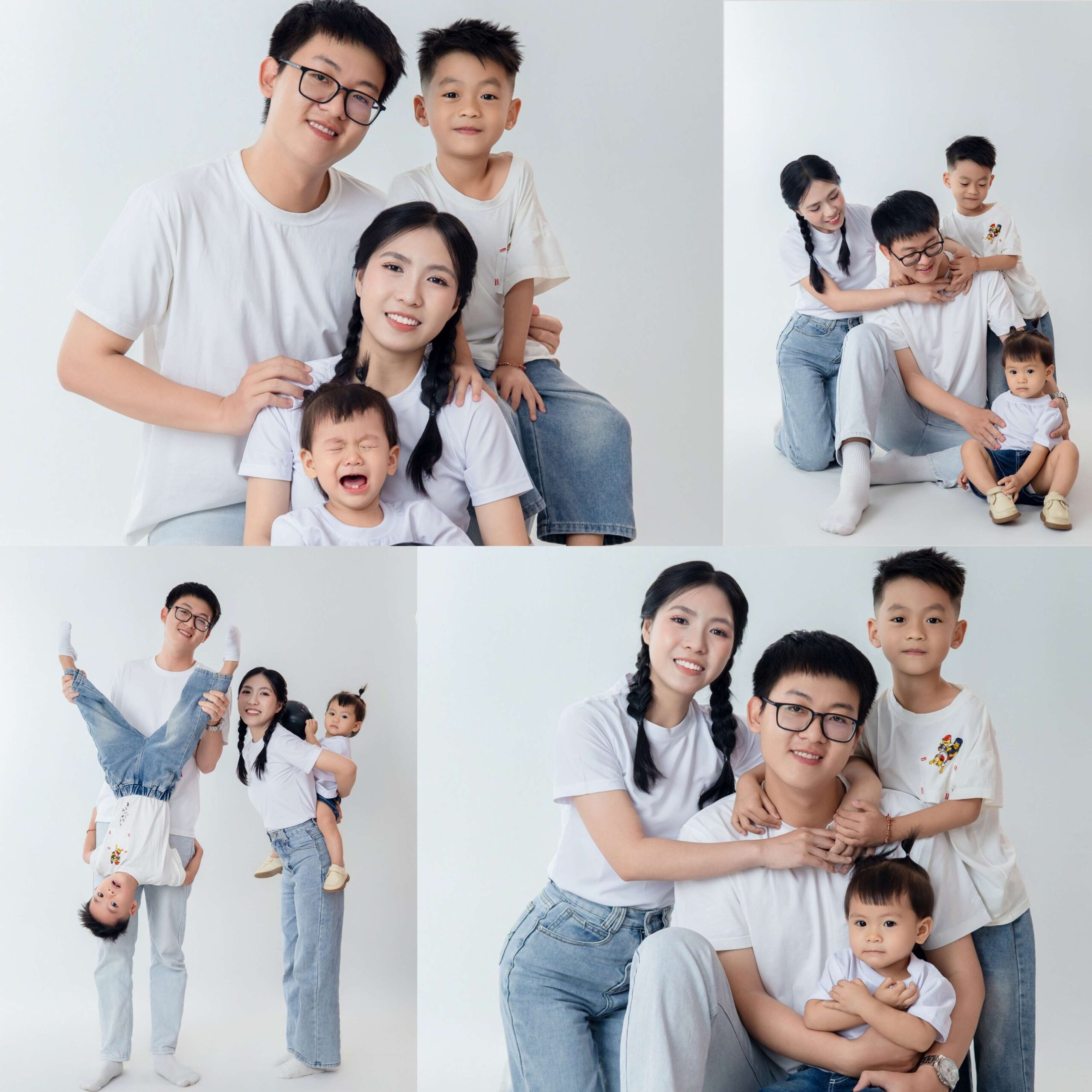 Gia đình trắng vui vẻ