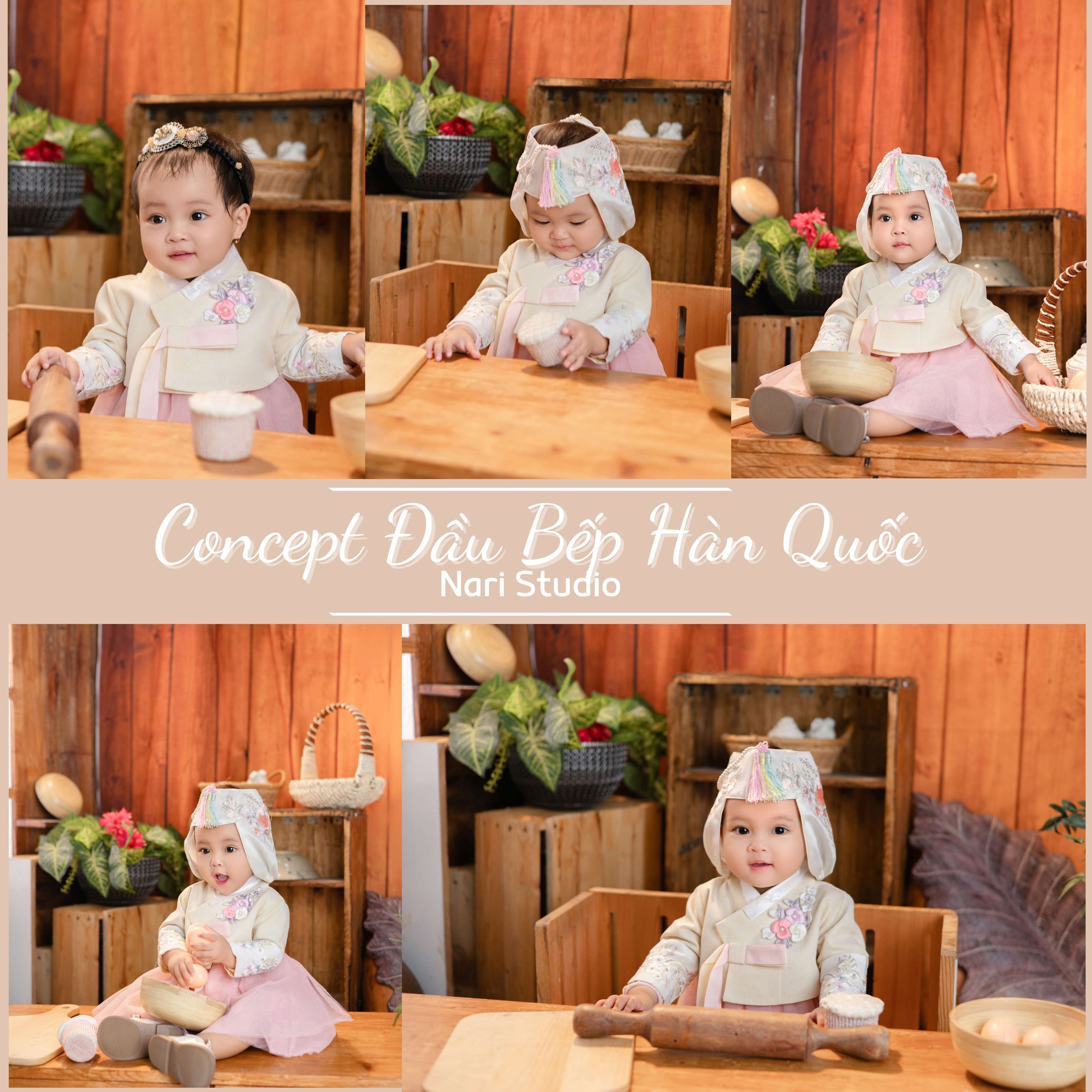 chụp hình thôi nôi cho bé - Nari studio