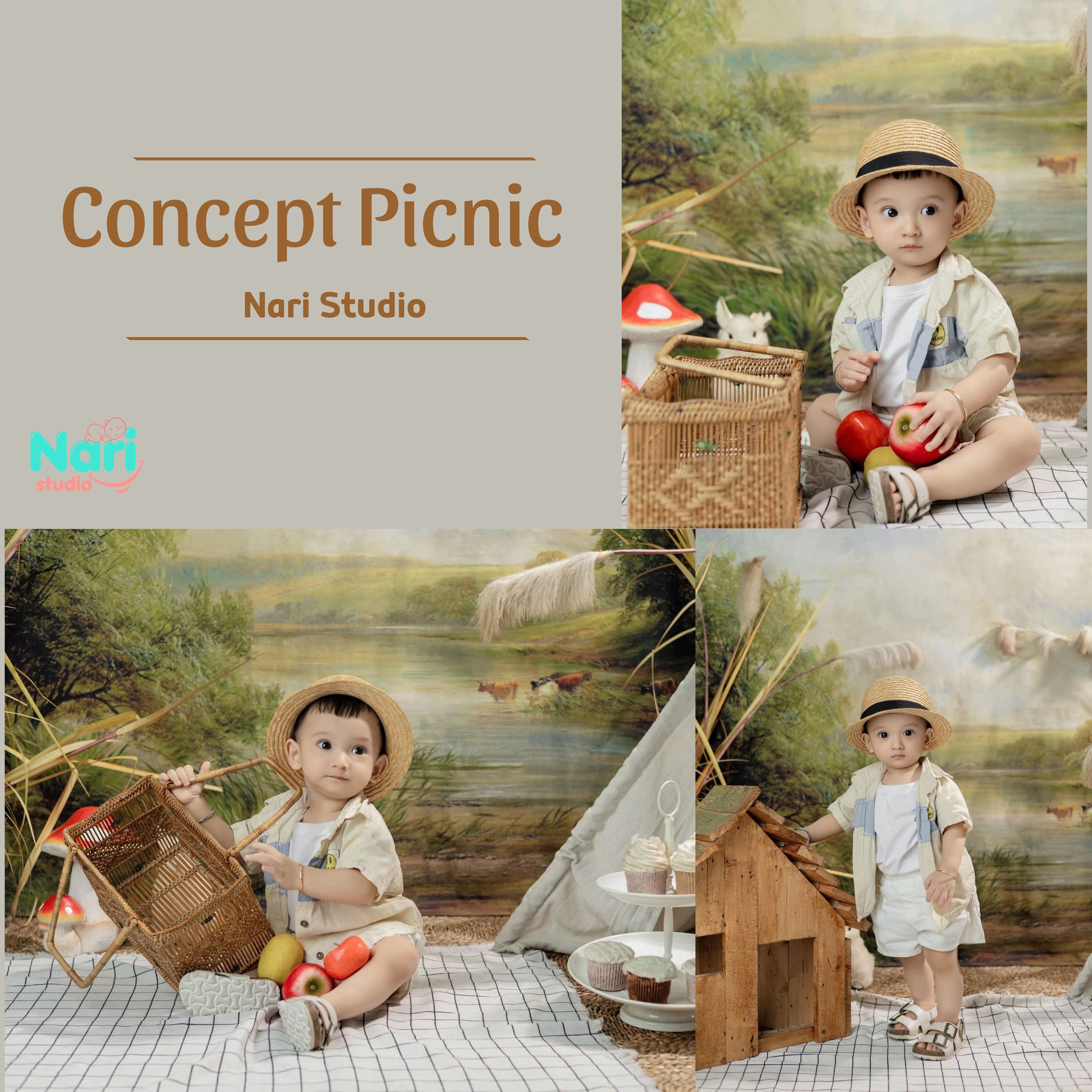 chụp hình thôi nôi cho bé - Nari studio