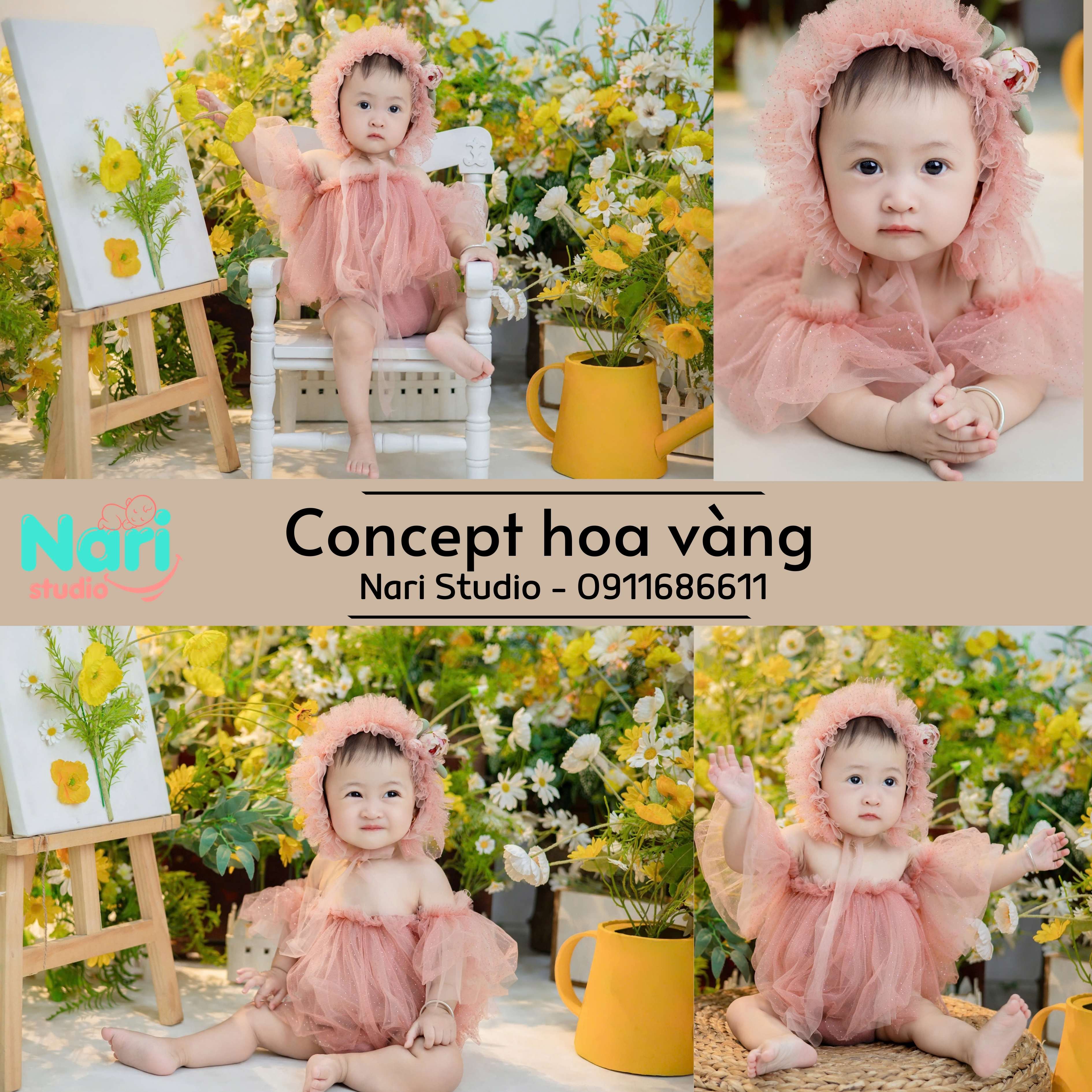 chụp hình thôi nôi cho bé - Nari studio