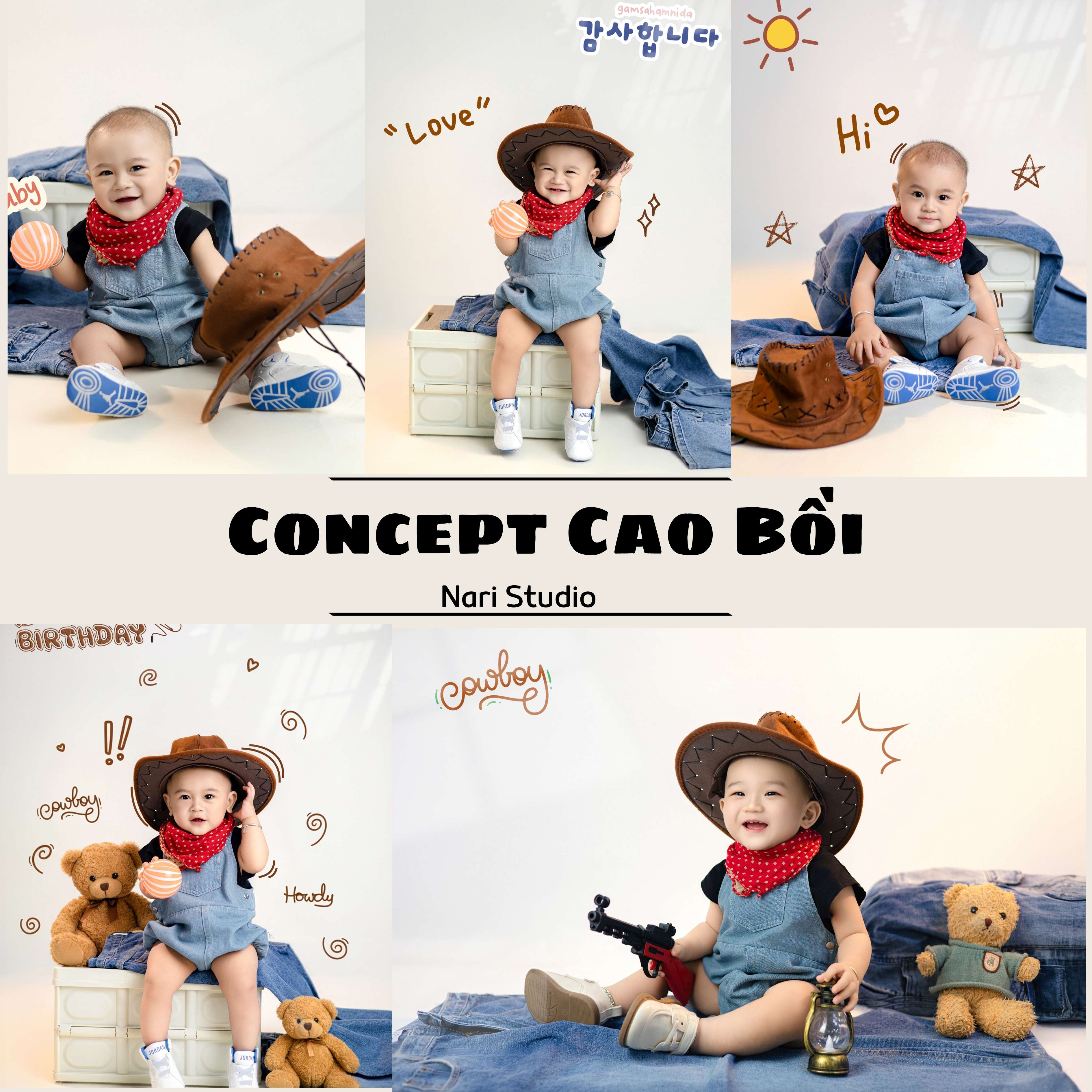 chụp hình thôi nôi cho bé - Nari studio